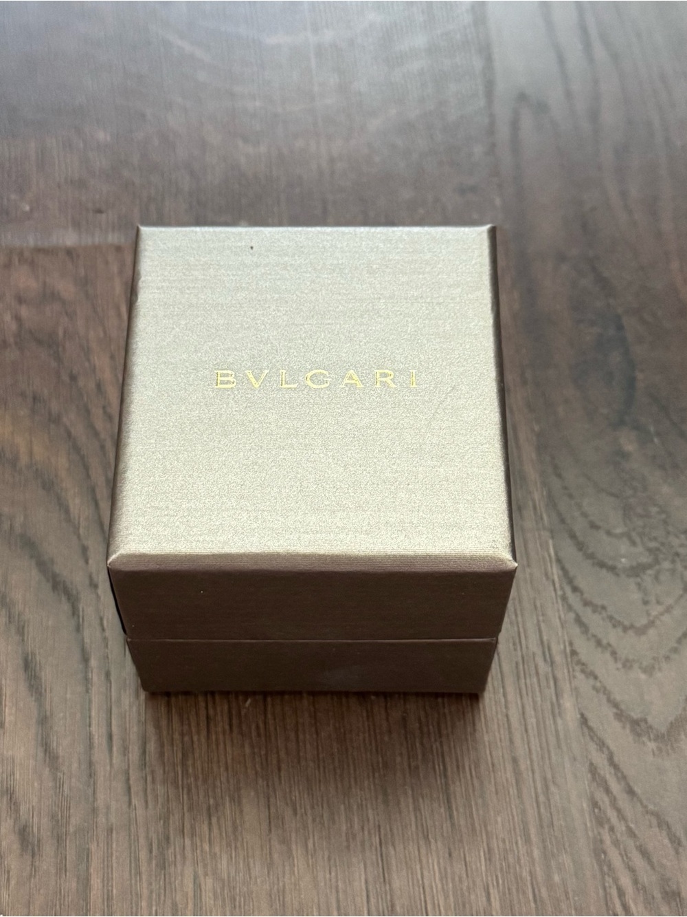 Bulgari Metallic Gold Jewelry Box with Logo